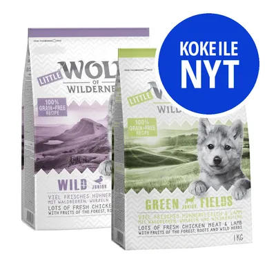 Wolf of Wilderness Little Wild Junior ja Green Fields Junior -kuivaruokapakkaukset, 100 % viljaton resepti. Sininen ympyrä: Kokeile nyt. Wolf of Wilderness Little Wild Junior ja Green Fields Junior -kuivaruokapakkaukset, 100 % viljaton resepti. Sininen ympyrä: Kokeile nyt.