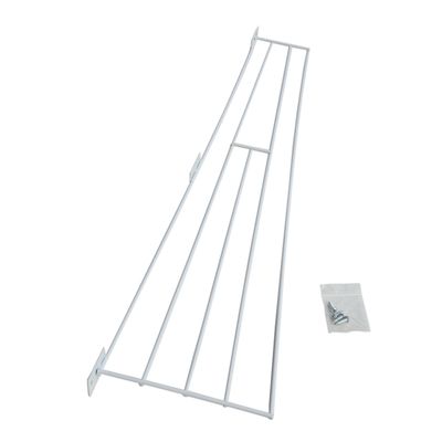 Grille de protection pour fenêtre à soufflet, blanche version 4 : kit complet sur le dessus et sur les côtés (3 fixations)