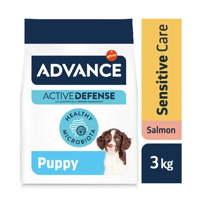 Advance Active Defense Puppy Sensitive Care med lax, Healthy Microbiota, 3 kg. Vetenskapligt beprövade ingredienser.