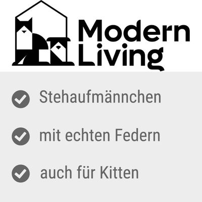 Modern Living Tumbler mit Federn Cuzco - ca. Ø 4 x H 11 cm