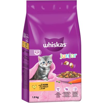 Whiskas Junior с пилешко 1,9 кг