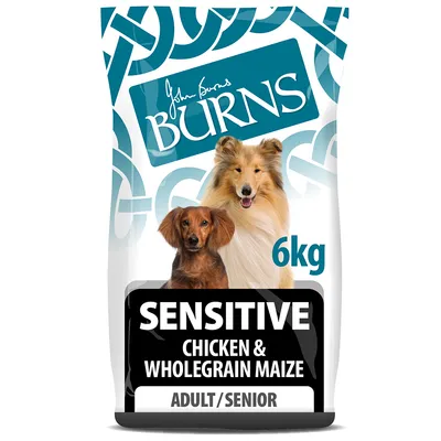 Burns Adult & Senior Sensitive - Kylling & fuldkornsmajs - 6 kg