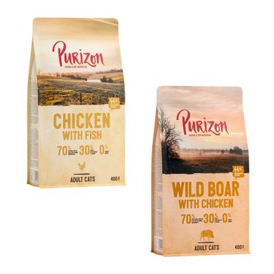 Purizon vegyes próbacsomag 2 x 400 g Csirke & hal + vaddisznó & csirke (új recept)