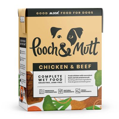 Pooch and Mutt Wet Dog Food - Chicken & Beef Saver Pack: 24 x 375g