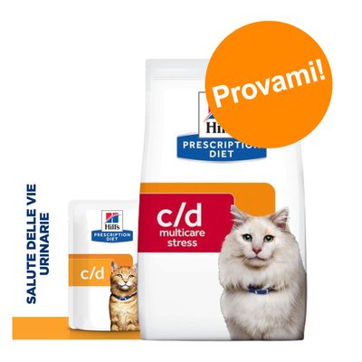 Set prova! Hill's Prescription Diet secco + umido in busta per gatti Metabolic 1,5 kg crocchette + 12 x 85 g umido