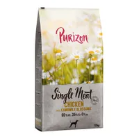 Purizon Single Meat Adult Kip met Kamillebloemen en Pompoen - Dubbelpak: 2 x 12 kg