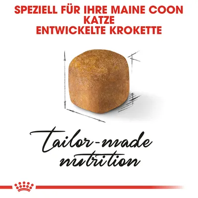 Posebej za mačke Maine Coon razviti briketi. Prilagojena prehrana.