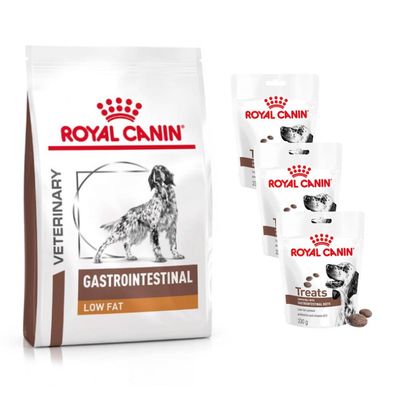 Royal Canin Veterinary Gastrointestinal + 3 x 230 g Snack gratis! 6 kg Low Fat