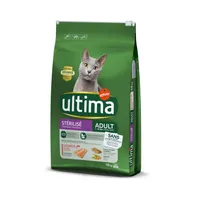 8 kg + 2 kg gratis! 10 kg Ultima Cat - Sterilized Laks & byg  (10 kg)