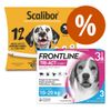 Pack de antiparasitarios: collar Scalibor + pipetas Frontline para perros Collar 48 cm + pipetas 2-5 kg