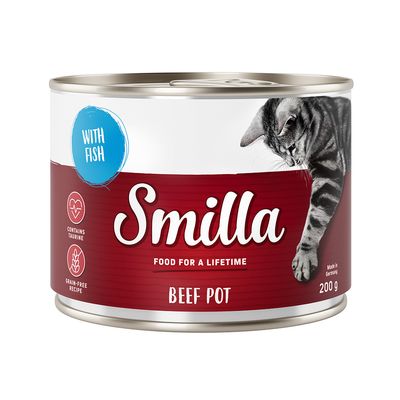 Smilla Κονσέρβα με Βοδινό 6 x 200 g Βοδινό με Ψάρι