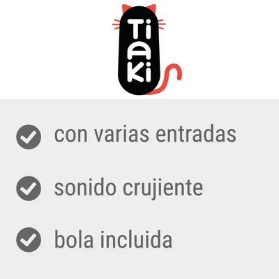 Tiaki, con varias entradas, sonido crujiente, bola incluida