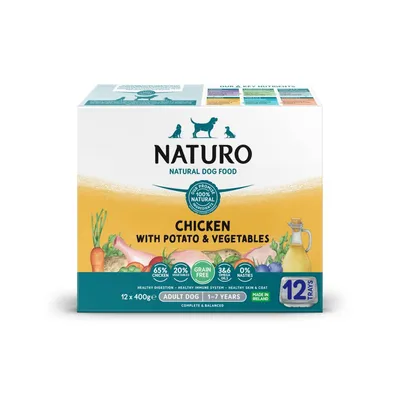 Naturo Adult Grain Free Chicken with Potato & Vegetables - 12 x 400g