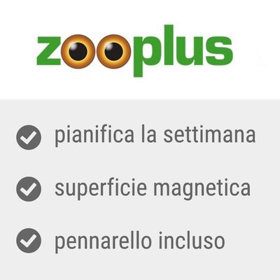 zooplus, pianifica la settimana, superficie magnetica, pennarello incluso
