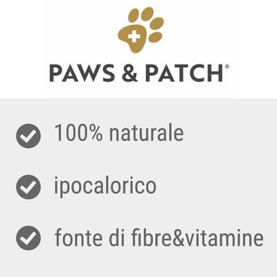 PAWS & PATCH, 100% naturale, ipocalorico, fonte di fibre&vitamine