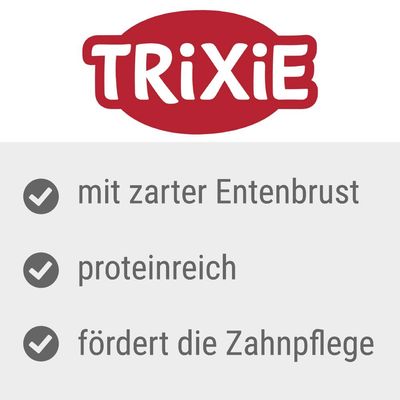 Trixie. Mit zarter Entenbrust, proteinreich, fördert die Zahnpflege.