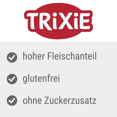 Trixie. Visoka vsebnost mesa, brez glutena, brez dodanega sladkorja.