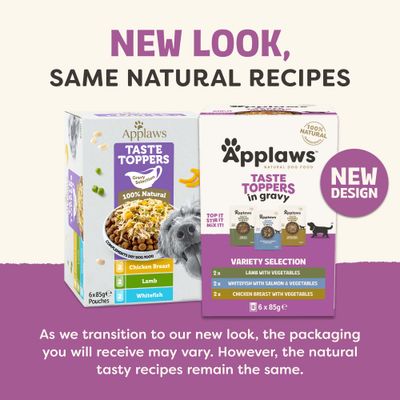 Pachet economic Applaws Dog Taste Toppers 12 x 85 g