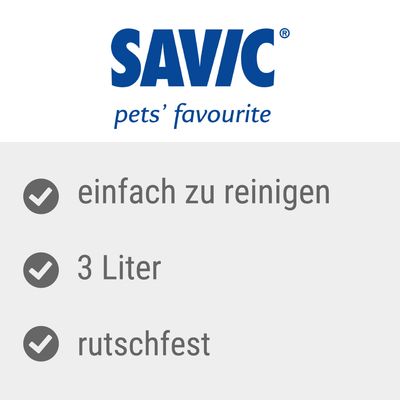 Savic pets' favourite. Eigenschaften: einfach zu reinigen, 3 Liter Fassungsvermögen, rutschfest.