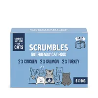 Scrumbles Classic Pâté Selection Variety Pack Wet Cat Food - 6 x 80g