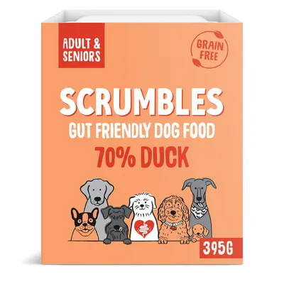 Scrumbles Grain Free Duck Wet Dog Food - 7 x 395g