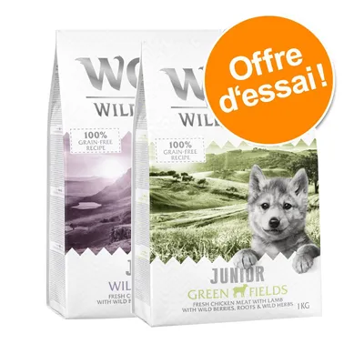 Lot mixte Little Wolf of Wilderness Junior 2 x 1 kg pour chiot Lot mixte Little Wolf of Wilderness Junior 2 x 1 kg pour chiot