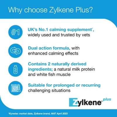 Zylkene Plus Calming Supplement 75mg for Small Dogs or Cats <10kg - Saver Pack: 2 x 30 Capsules