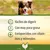 Fáciles de digerir, con muy poca grasa, enriquecidos con vitaminas y minerales. Texto acompañado de iconos y una imagen de perro en la parte superior.