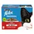 Felix Original Farm Selection in Jelly, 12 packs. Contains chicken, duck, lamb, turkey. No colourants. Product image shows food pieces on a plate.