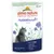 almo nature Intestinal Help natvoer voor volwassen katten, met vis. Tekst: ADULT • MATURE CAT, WET PET FOOD, WITH FISH, MET VIS. Afbeelding van een kat en paarse bloemen.