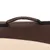 Poignée en tissu marron fixée sur le dessus d’un sac ou panier, couture visible, matière textile beige et marron.