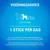 Voedingsadvies voor honden van 12 kg tot 25 kg: 1 stick per dag. Altijd vers drinkwater beschikbaar houden en toezicht houden tijdens het geven van de snack.