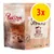 Purizon Snacks beef with chicken, 100% meat and liver, grain-free, for adult dogs, 100g pack. Yellow circle shows 3x indicating a multipack. Purizon Snacks beef with chicken, 100% meat and liver, grain-free, for adult dogs, 100g pack. Yellow circle shows 3x indicating a multipack.