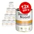 Dolina Noteci Premium, 12×800 g konzerv. Text na obalu: BOGATA W KACZKĘ Z DYNIĄ, karma pro dospělé psy všech ras. Ikony: vaječný žloutek, bazalka, dýně, lněný olej.