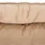 Nahaufnahme eines beigen, weichen Stoffmaterials mit gepolsterter Struktur, geeignet für Haustierbetten oder ähnliche Produkte.
