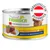 Natural Trainer con manzo with beef, dåse med billede af hundemad. Tekst: SMALL & TOY (1–10 kg), ADULT (>10 mesi/months). Mærke: Hergestellt in Österreich.