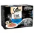 Sheba Fine Flakes in Gravy Fish Selection, 12x85g. Met zalm, witvis, tonijn en kabeljauw. Met natuurlijke & kwaliteitsingrediënten. Afbeelding van grijze kat en schotel natvoer.