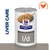 Hill's Prescription Diet l/d canned food for liver care, with chicken symbol and image of food on a spoon.