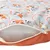 Housse de coussin pour animal avec fermeture éclair ouverte, motif chiens dessinés sur fond gris, tissu extérieur en textile et intérieur blanc visible.