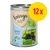 Feringa Salmon with potato & parsley ADULT 410 g, dåse med illustration af sort kat og fisk. Tekst: SINGLE MEAT, HOMEMADE TASTE BEGINS WITH LOVE. Gul cirkel med rød tekst: 12 x. Feringa Salmon with potato & parsley ADULT 410 g, dåse med illustration af sort kat og fisk. Tekst: SINGLE MEAT, HOMEMADE TASTE BEGINS WITH LOVE. Gul cirkel med rød tekst: 12 x.