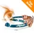 Katten speelrails met transparante blauwe banen en bal, twee kittens spelen ermee. Oranje hoeklabel met witte tekst: Top Seller.