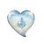 Heart symbol with water and white pebbles, representing freshness or moisture retention.