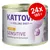 Консерва Kattovit Feline Diet Sensitive Huhn, 24×185 г. Видим текст: Hypoallergene Schonkost.