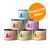 Набор консервов для кошек catz finefood Classic, 6 банок разных вкусов. На оранжевом круге текст: Попробуйте сейчас!