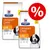 Hill's Prescription Diet Urinary Care c/d multicare hundefoder, to poser med tekst '100% satisfaction guarantee. Money back.' og stort procenttegn for tilbud.