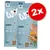 Lot de 2 sacs de croquettes pour chien adulte, marque WOOF, Poulet avec épinards et cranberries, 6 kg chacun. Texte visible : 64 % viande, 36 % légumes, 0 % céréales. Lot de 2 sacs de croquettes pour chien adulte, marque WOOF, Poulet avec épinards et cranberries, 6 kg chacun. Texte visible : 64 % viande, 36 % légumes, 0 % céréales.