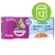 whiskas 4 boîtes, adapté aussi aux chats stérilisés, repas 100 % complet et équilibré, saveurs : saumon, thon, truite, poissons blancs, lot de 12 indiqué en vert