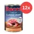 Rocco Classic Pork mit Huhn und Lachs, 100% frische Zutaten, getreidefreie Rezeptur, 400g Dose, 12x Packung.