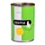 Lata de 400 g de comida para gatos cosma, sabor pollo. Texto visible: 'Fleisch pur / Pure meat', 'Hühnchen / Chicken'. Envase verde con logotipo de gato.
