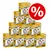 Multipack of Bozita cat food, yellow boxes with a grey cat image and text: 'viel Huhn Extra Kyckling', 370g, 93%. Large red percentage discount symbol shown.
